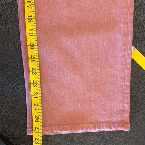 Ag Adriano Goldschmied Kinsley Dusty Blush Wide-Leg Pop Crop Jeans size 29 - Picture 9 of 13